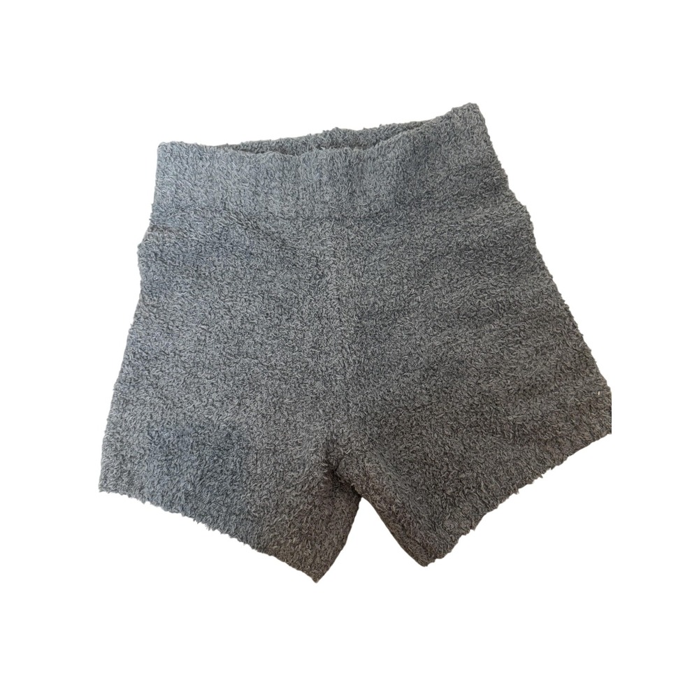 SKIMS Shorts Womens L/XL Gray Cozy Knit‎ Boucle Lounge High Waisted Fuzzy
